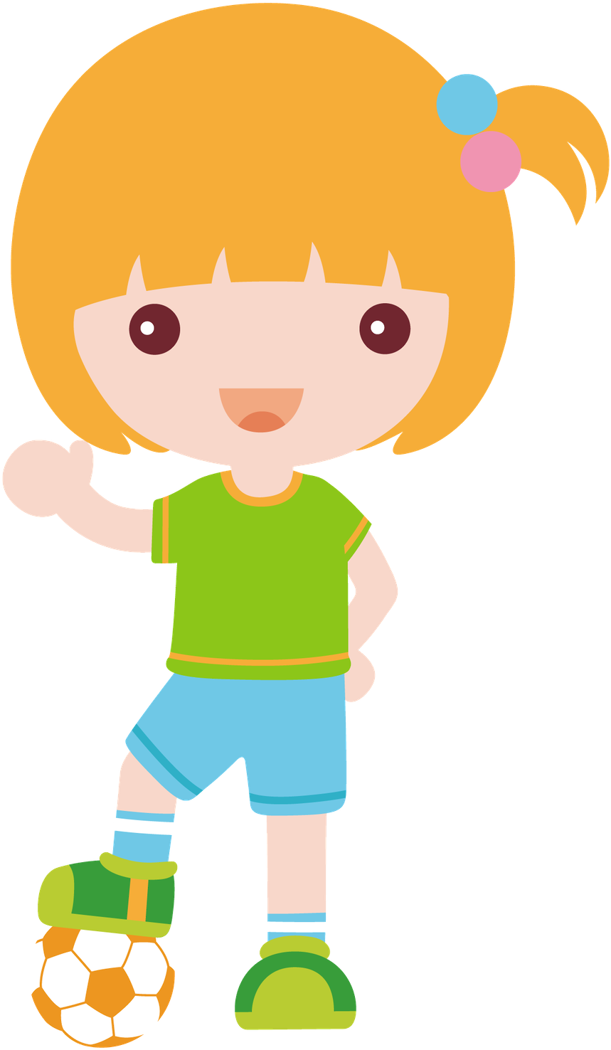 Minus Women's Football, Say Hello, Child Doll, Soccer - Tema Futebol Menina Png Clipart (900x1495), Png Download