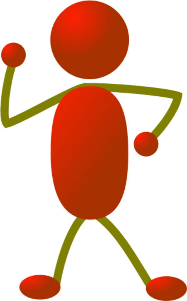Stick Man Figure Dancing - Man Dancing Stick Figure Clipart (600x965), Png Download