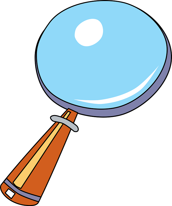 Free To Use & Public Domain Magnifying Glass Clip Art - แว่นขยาย Png Transparent Png (627x697), Png Download