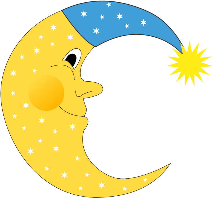 Moon Free To Use Cliparts - Moon Clipart Png Transparent Png (600x556), Png Download