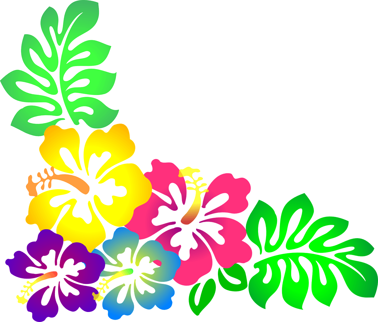 Family Fun Day Border Clipart - Hawaiian Themed Clip Art - Png Download (1280x1091), Png Download
