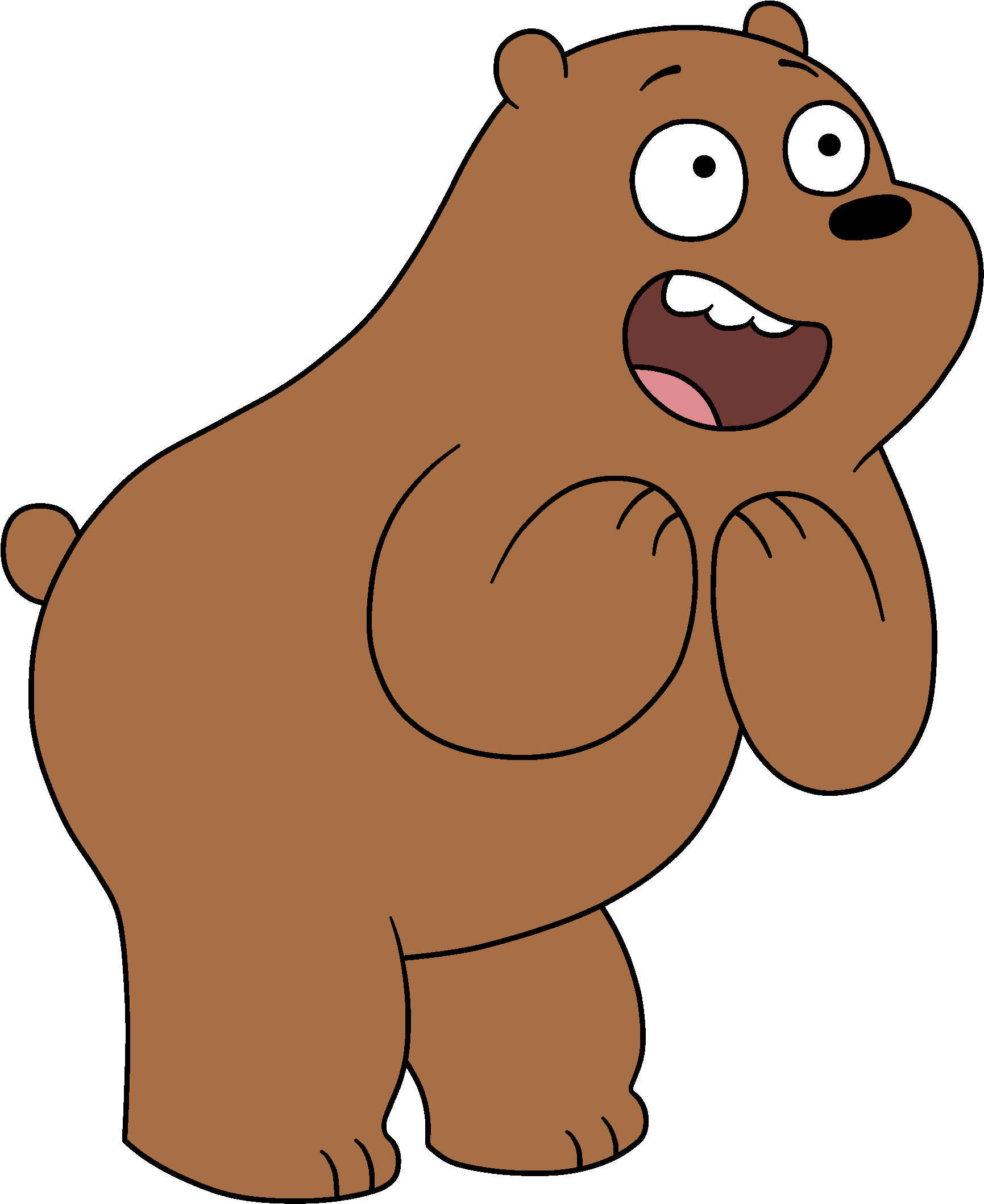 Drawn Grizzly Bear Baer - Grizz We Bare Bears Clipart (1830x2217), Png Download