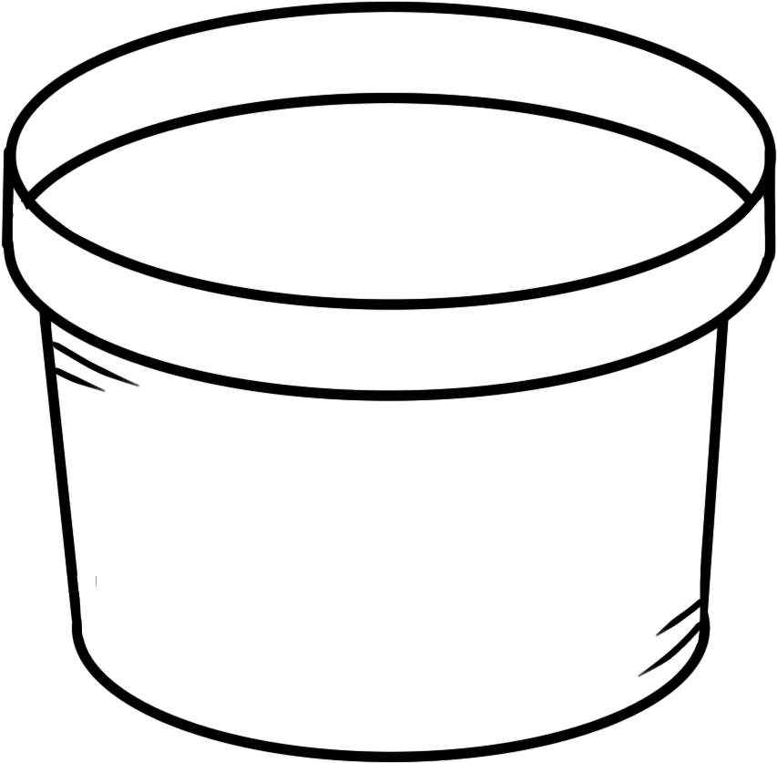Pot Clipart Black And White - Black And White Flower Pot Clipart - Png Download (973x941), Png Download