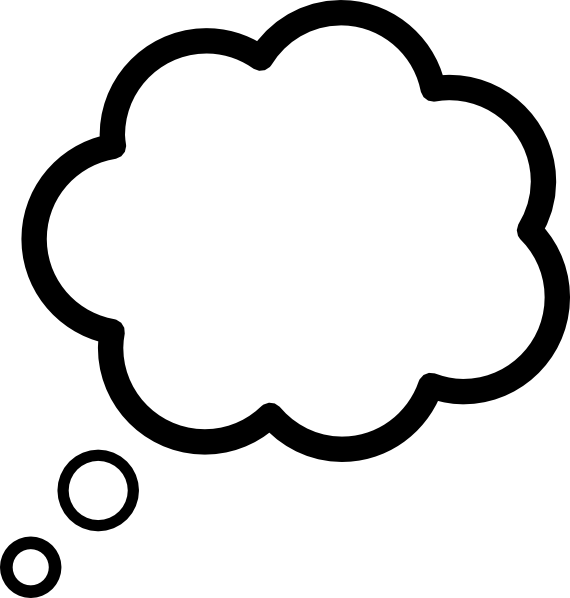 Thought Bubble Clipart - Png Download (570x598), Png Download