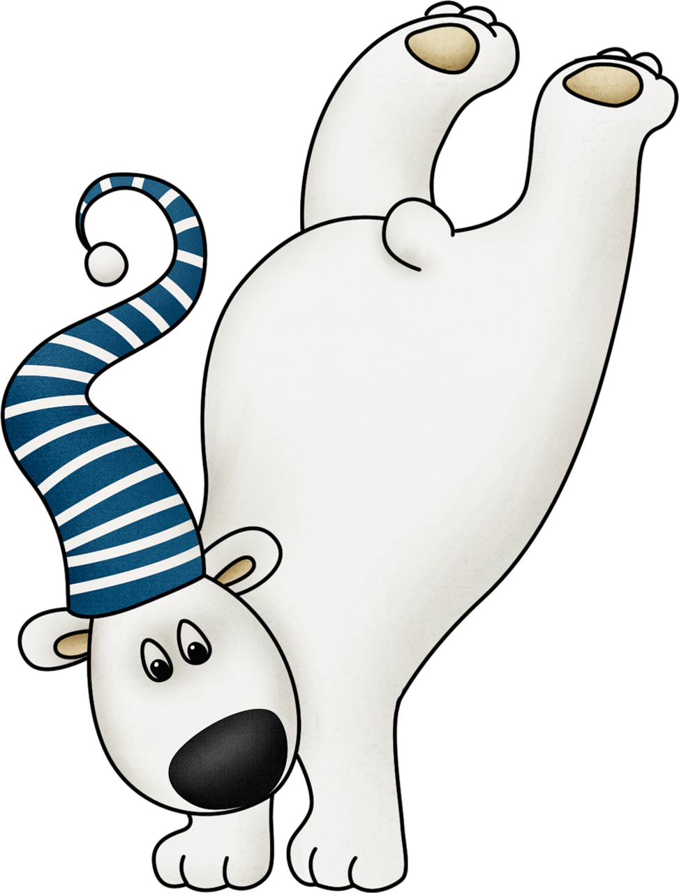 Cute Winter Clip Art - Cute Polar Bear Clip Art - Png Download (973x1280), Png Download