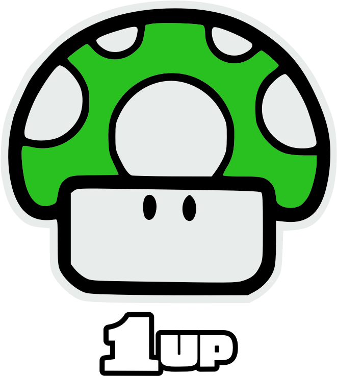 Graphic Free Download Battleship Clipart Crazy - One Up Mario Bros - Png Download (695x800), Png Download