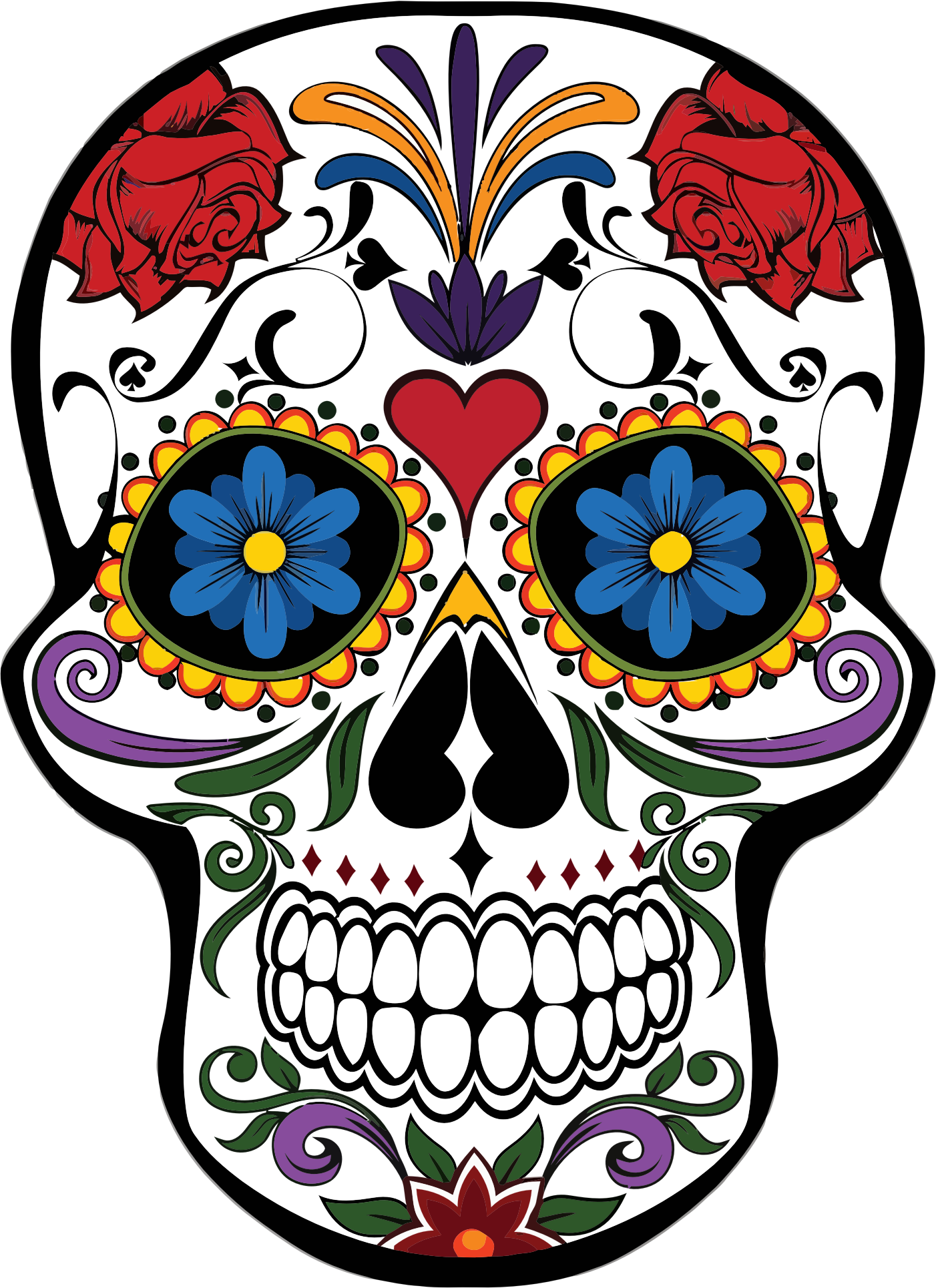 Skull Clipart (1402x1930), Png Download