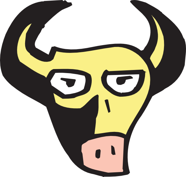 Bull Face In Shadow Svg Clip Arts 600 X 569 Px - Png Download (600x569), Png Download