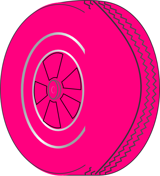 Pink Wheel Clipart - Png Download (546x597), Png Download