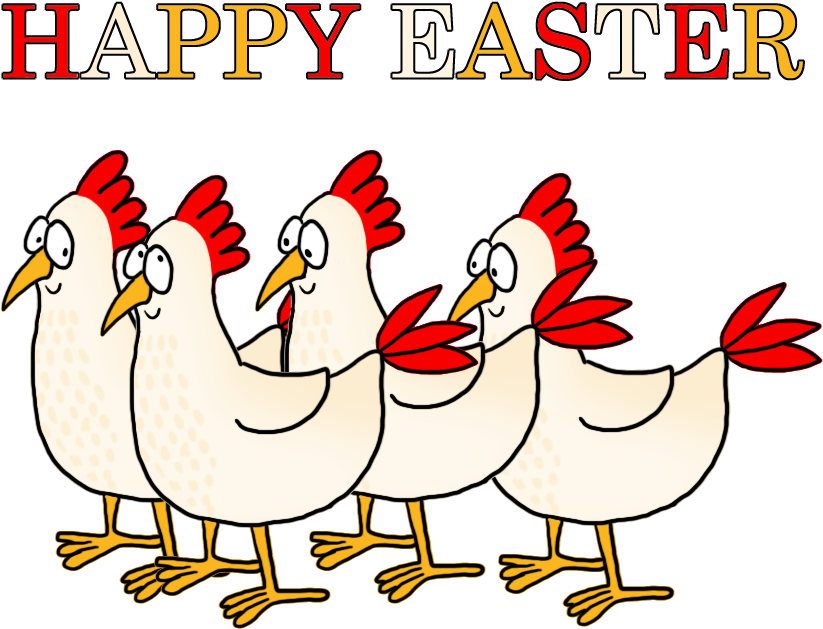 Lots Of Hen Easter Greeting - Clip Art - Png Download (886x694), Png Download