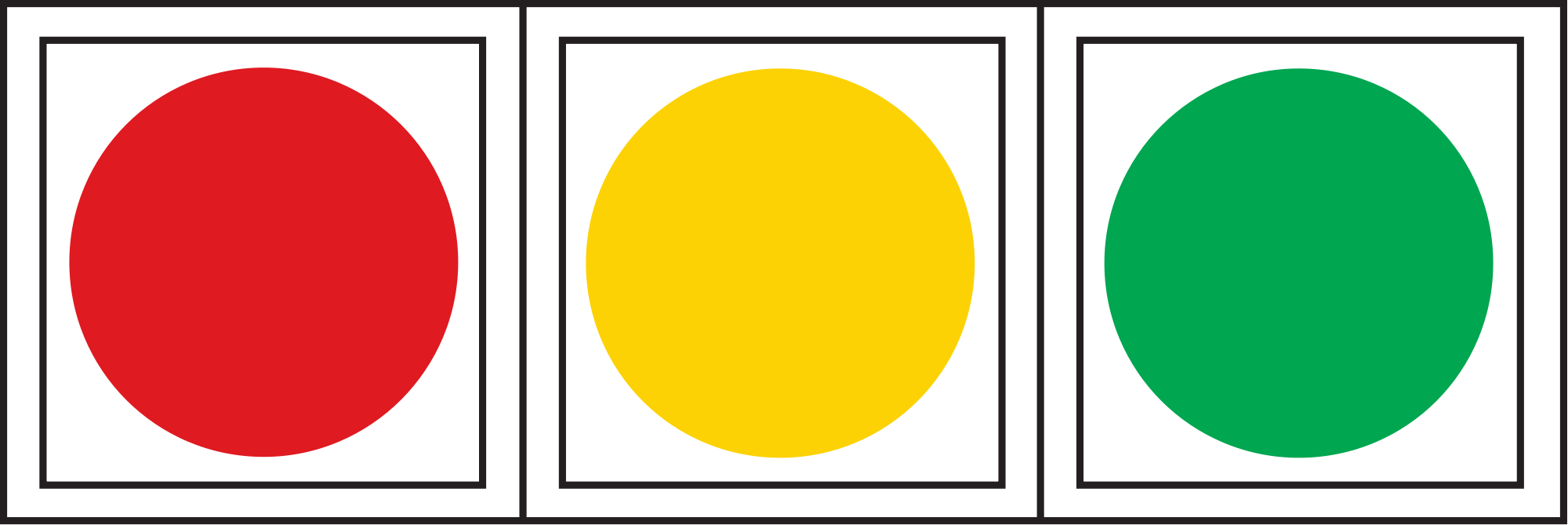 3 Must Haves Of A Status Report - 삼색 신호등 Clipart (2000x669), Png Download