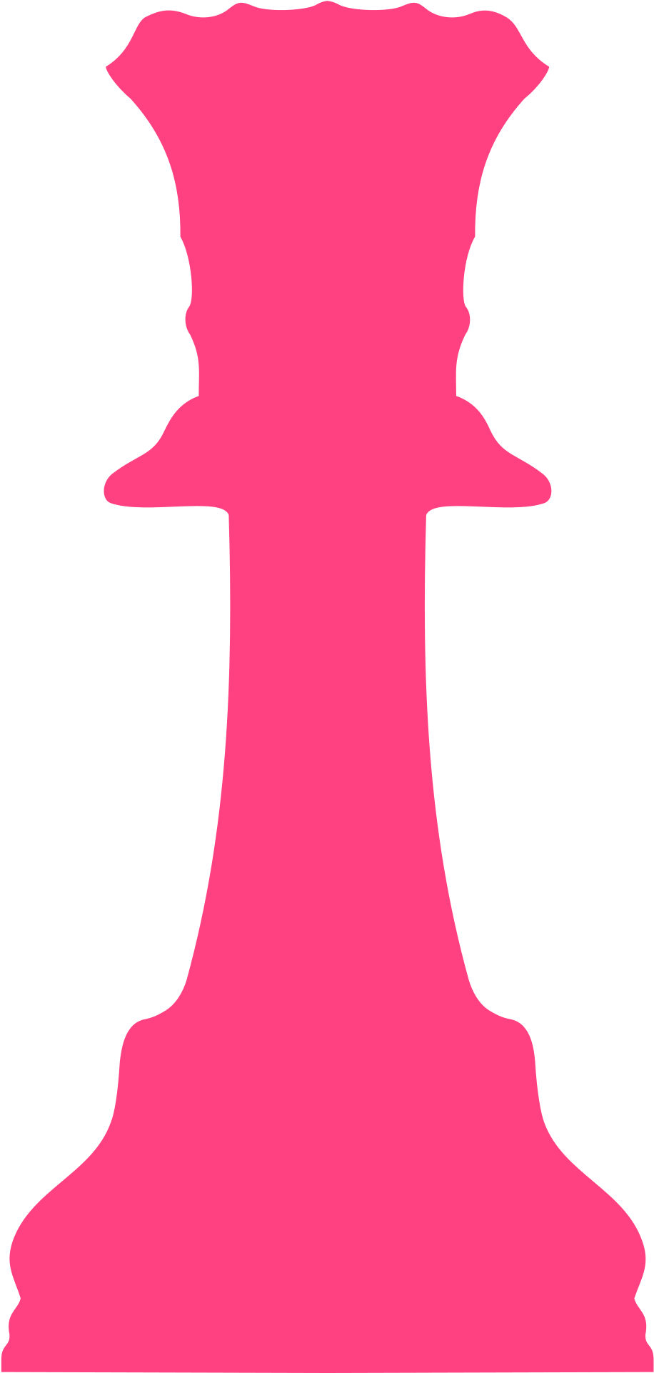 Clip Art Black And White Library Clipart Silhouette - Pink Queen Chess Piece - Png Download (2400x2400), Png Download