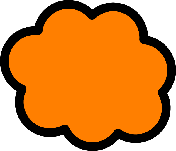 Orange Cloud Clipart - Png Download (600x514), Png Download