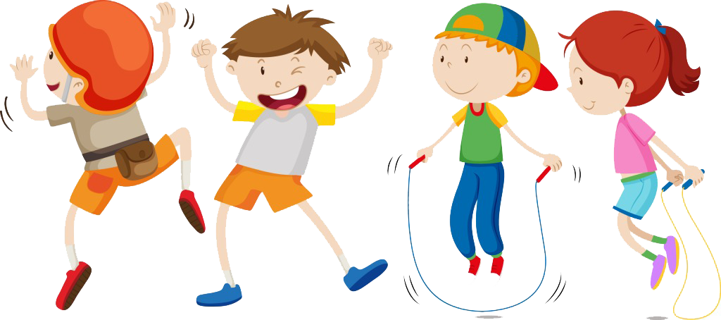 Clipart Children Jumping Rope - Being Excited - Png Download (1024x454), Png Download