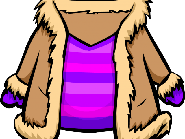 Jacket Clipart Fur Coat - Club Penguin Jacket - Png Download (640x480), Png Download