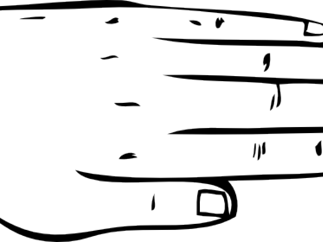 Nail Clipart Back Hand - Fingernails Black And White Clipart - Png Download (640x480), Png Download