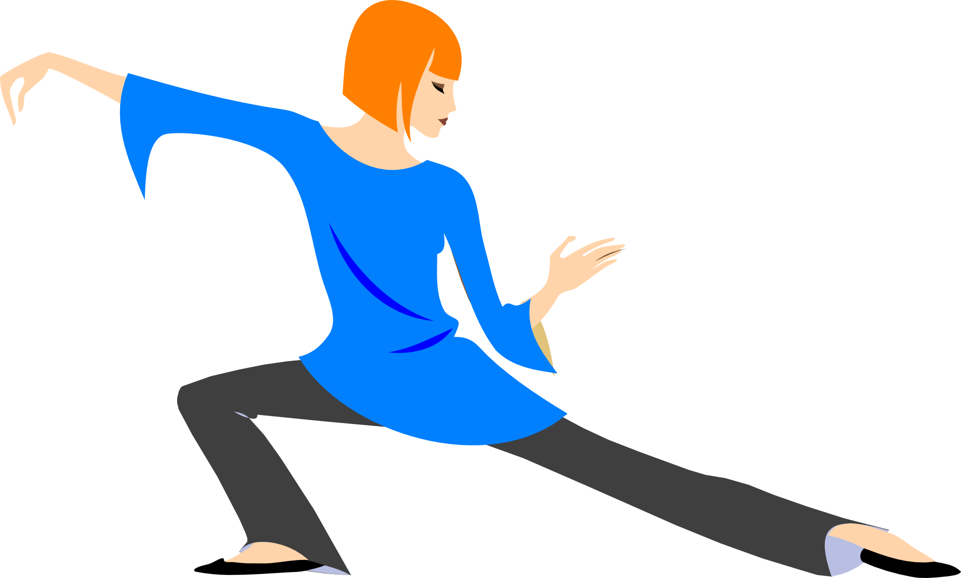 Free Woman Practicing Yoga Clip Art - Position Clipart - Png Download (1280x770), Png Download