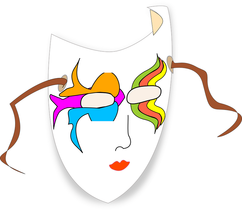 Mask Clip Art At Clker Com Vector - Carnival - Png Download (600x522), Png Download