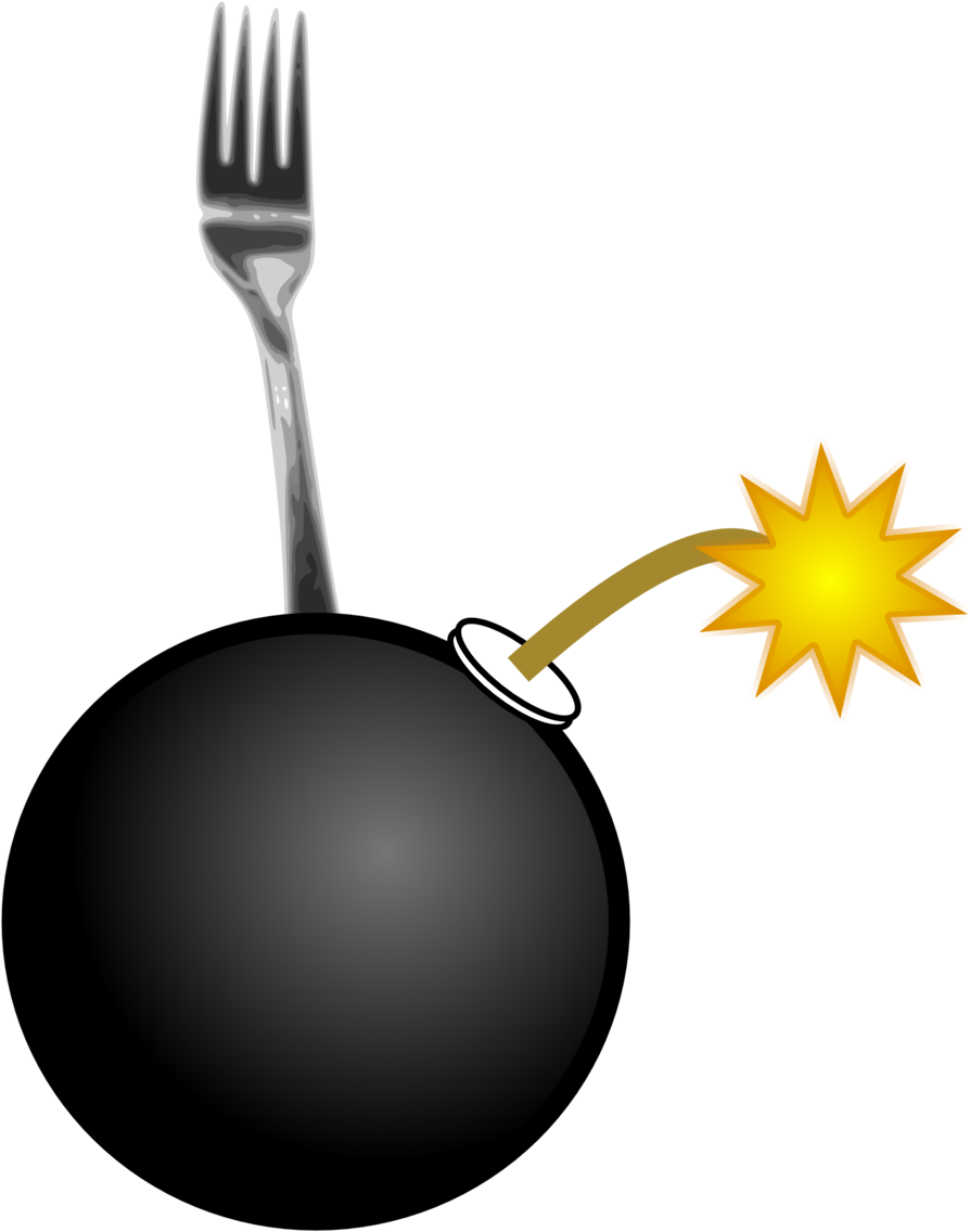 Fork With Spaghetti Svg Vector File, Vector Clip Art - Fork Bomb - Png Download (637x900), Png Download
