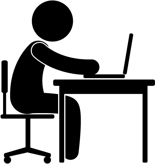 General Affairs - Office Work Clipart Black And White - Png Download (640x640), Png Download