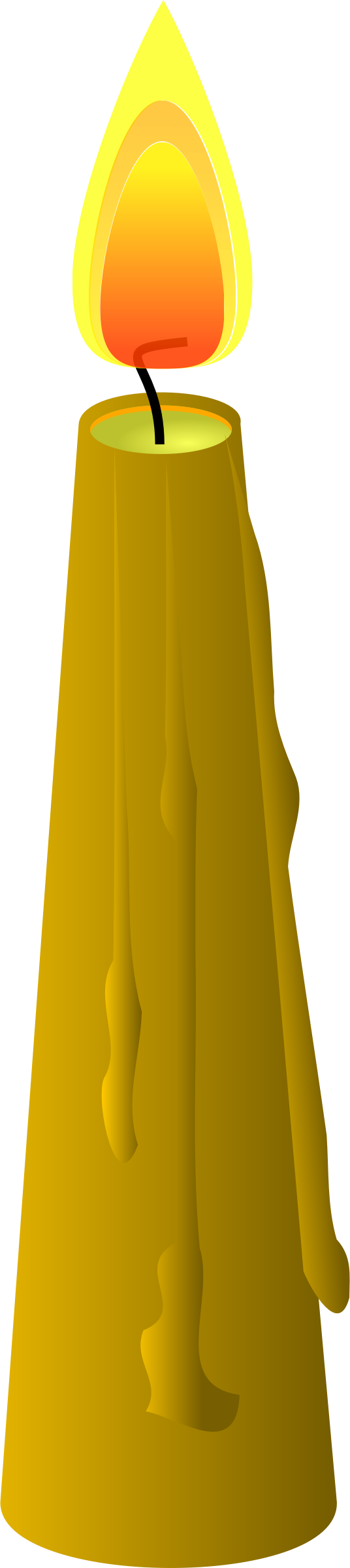 Clipart Beeswax Taper Candle - Bees Wax Clipart - Png Download (536x2400), Png Download