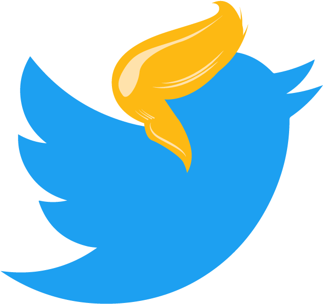 11 Months, 1 President, 2,417 Tweets - Twitter Isotipo Png Clipart (696x671), Png Download