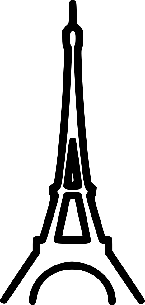 Eiffel Tower Comments - Desenho Torre Eiffel Fundo Transparente Clipart (466x980), Png Download