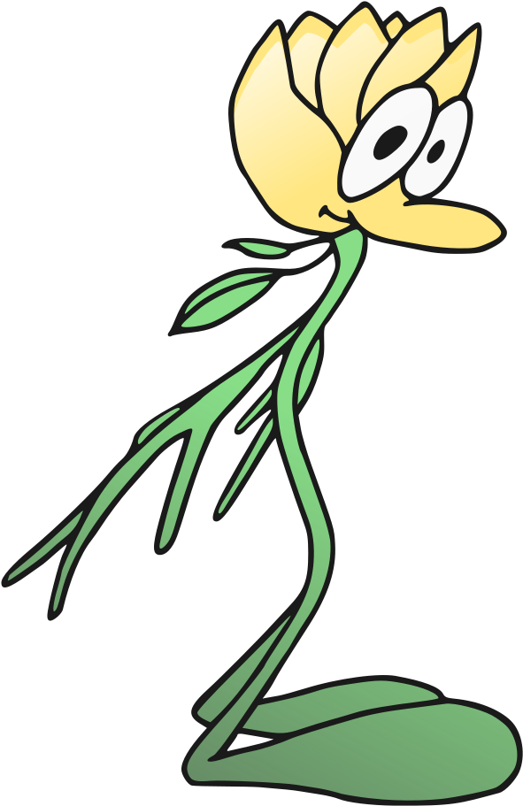 Anthropomorphic Flower Royalty Free Clipart, Clip Art, - Cartoon - Png Download (680x1000), Png Download