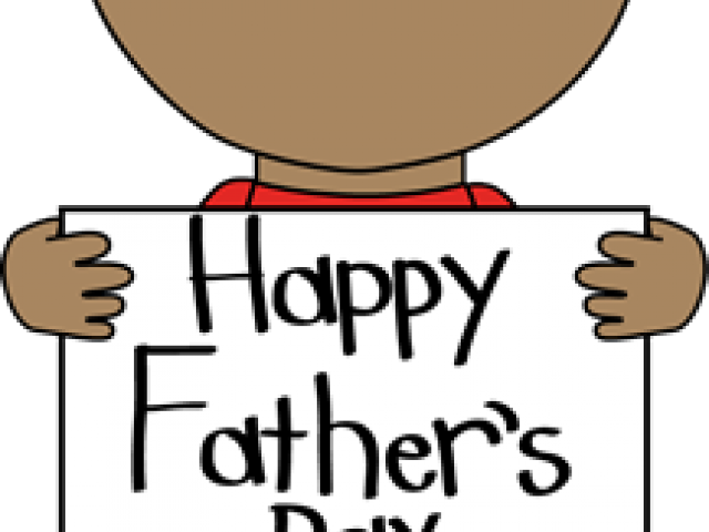 Father`s Day Clipart Father Child - Black And White Father's Day - Png Download (640x480), Png Download
