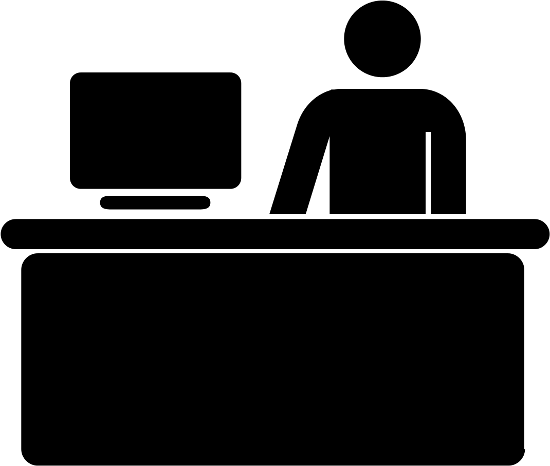 Computer Icons Help Desk Symbol Clip Art - Customer Service Desk Icon - Png Download (1070x907), Png Download