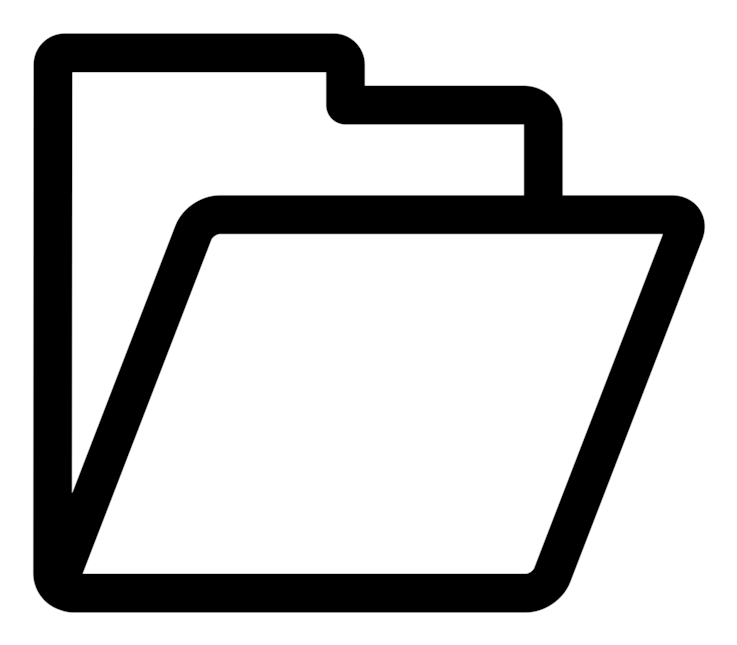 All Photo Png Clipart - Black And White File Folder Clipart Transparent Png (750x750), Png Download