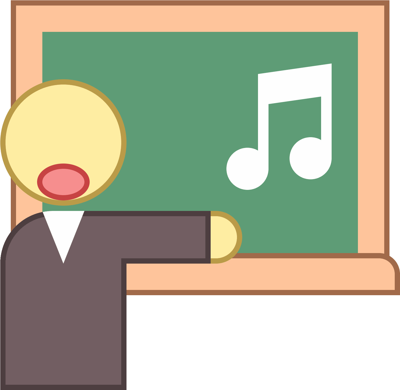 This Is A Teacher Standing In Front Of Their Blackboard - Teacher Clipart (1600x1600), Png Download