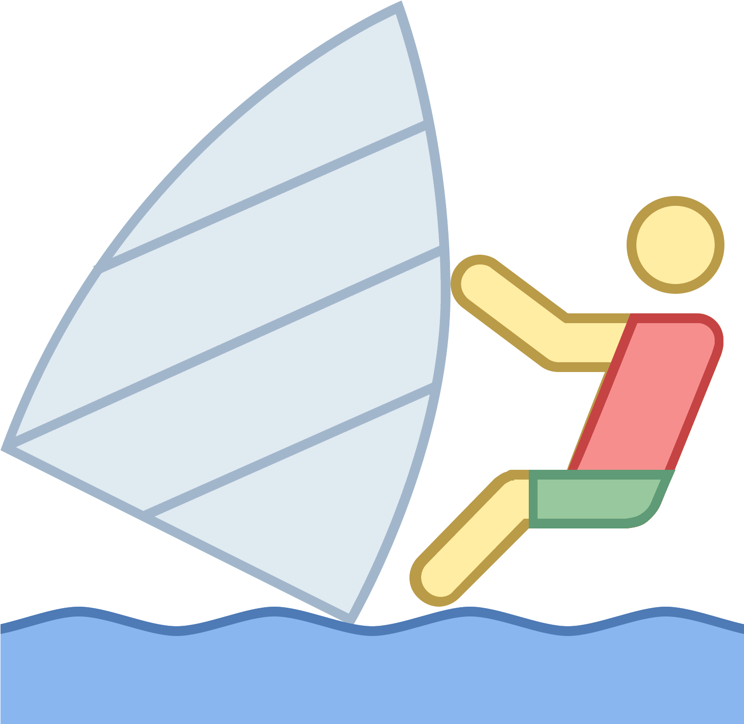 Windsurfing Icon - Download - Icon Clipart (1600x1600), Png Download