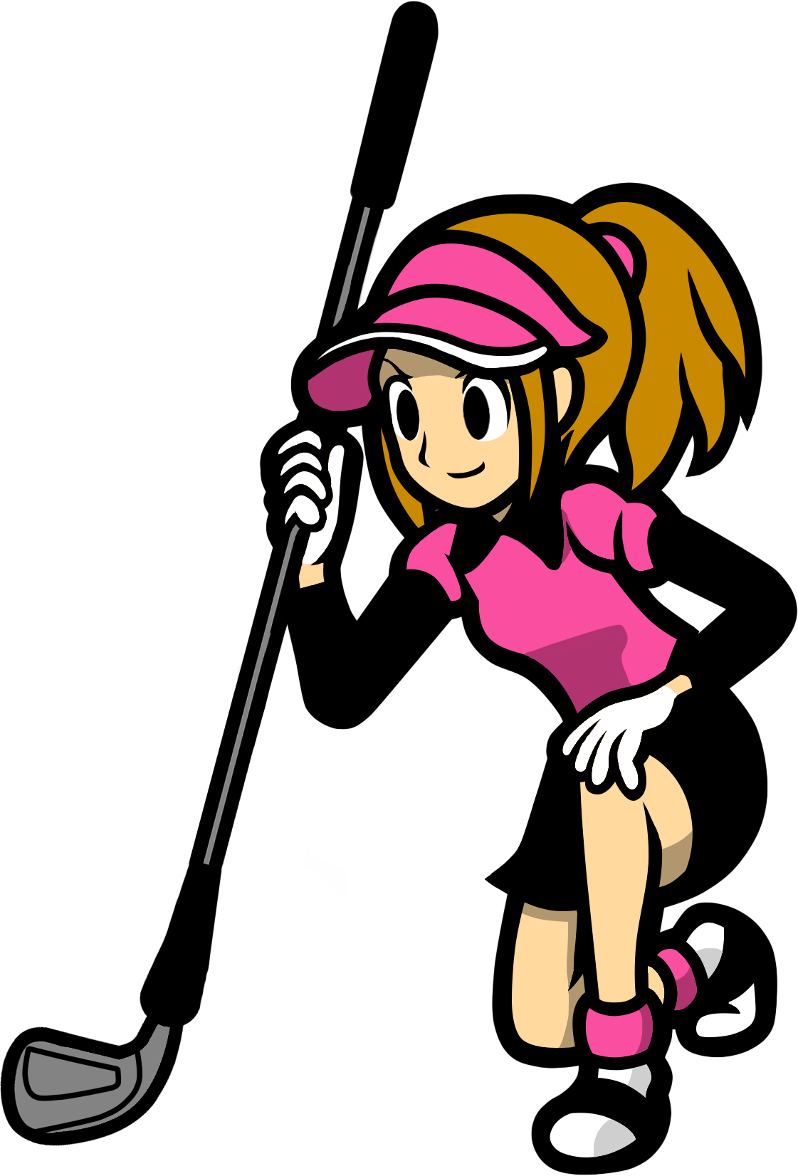 Golfing Clipart Golf Winner - Cartoon Character Of Ladies Playing Golf - Png Download (1121x1652), Png Download