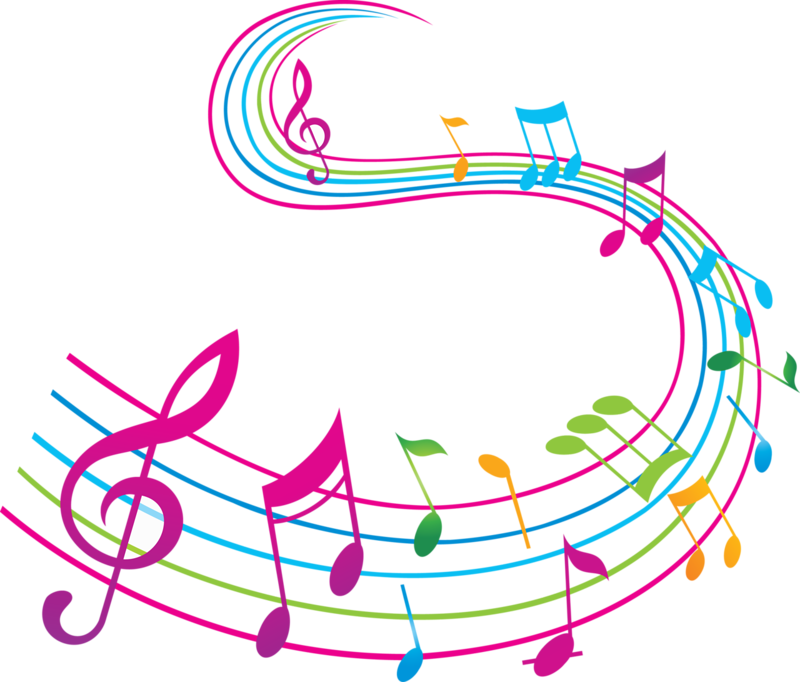 Notes-couleur - Music Notes Color Png Clipart (800x682), Png Download