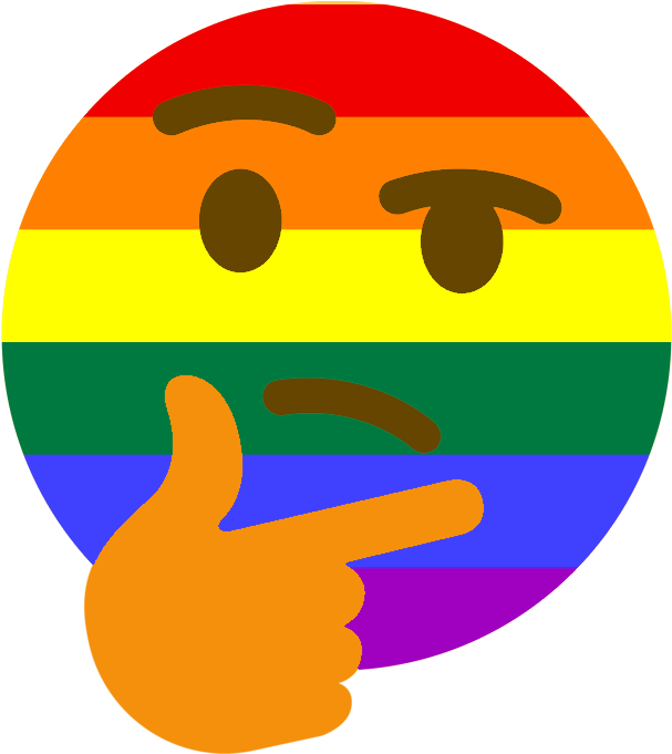 More Thinking Emoji Pride Clipart (680x680), Png Download