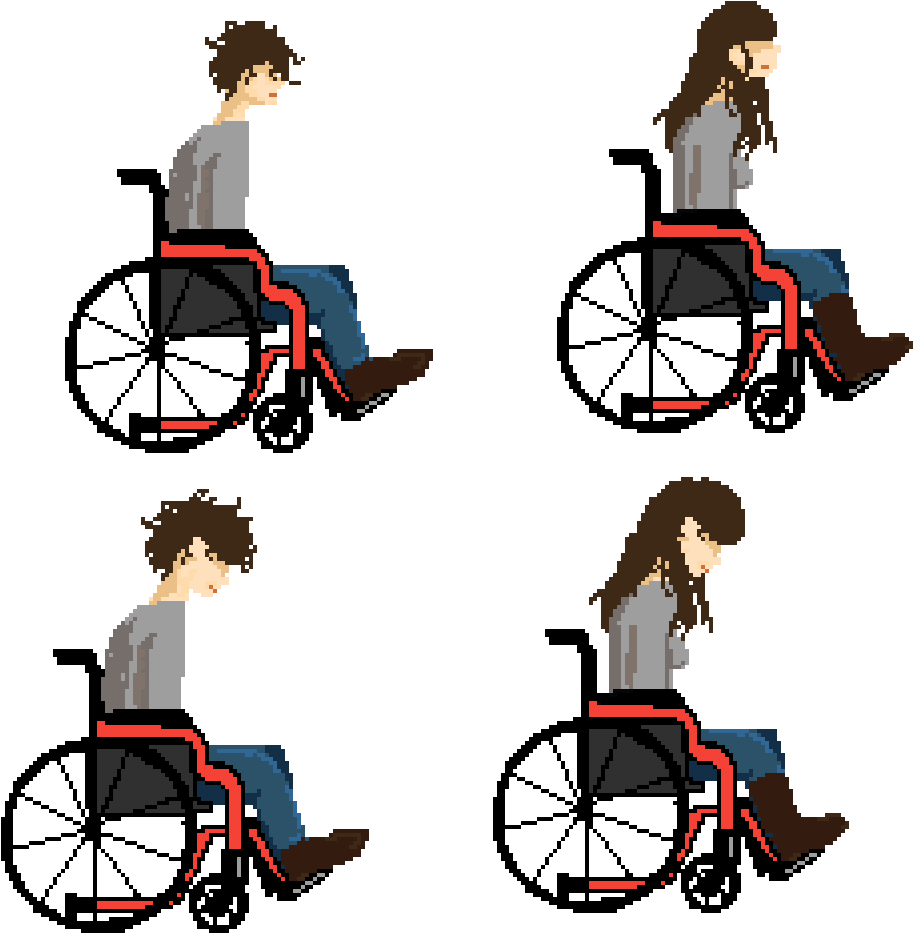 Wheelchair-folks Clipart (1000x1000), Png Download