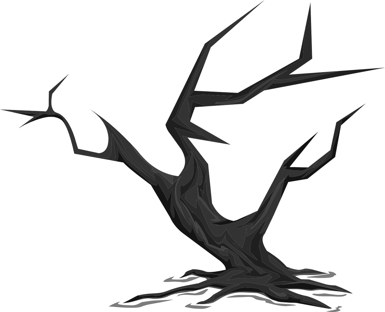 Tree Stump Clipart Black And White - Png Download (1280x1038), Png Download