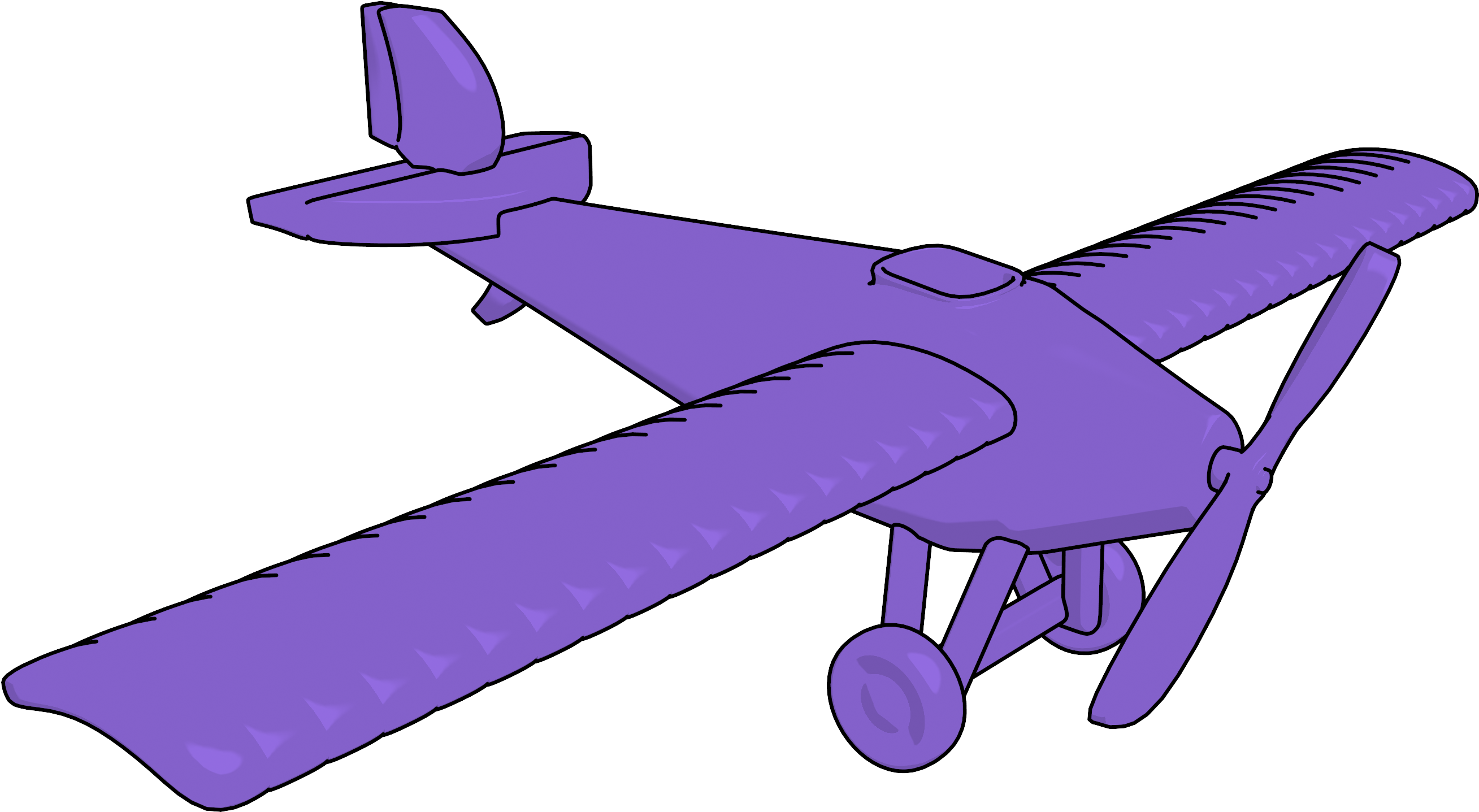 Monoplane V1 Plane Clipart Png Transparent Png (2652x1480), Png Download