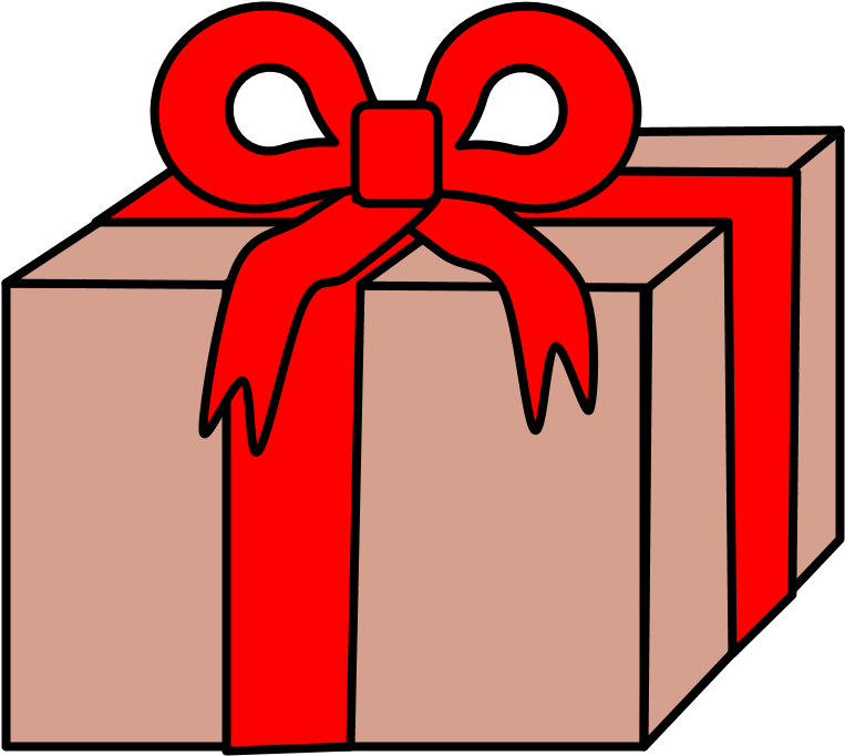 Gift, Tan Wrapping Paper, Red Ribbon Clipart (816x1056), Png Download