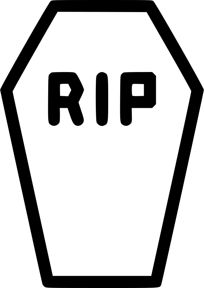 Coffin Casket Rip Death Funeral Comments Clipart (694x980), Png Download