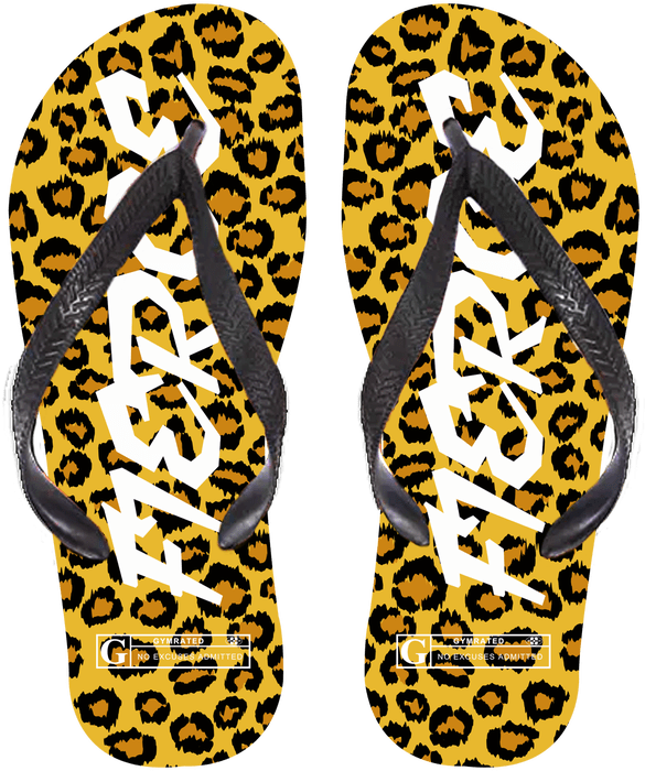 “fierce” Flip Flops Clipart (600x715), Png Download