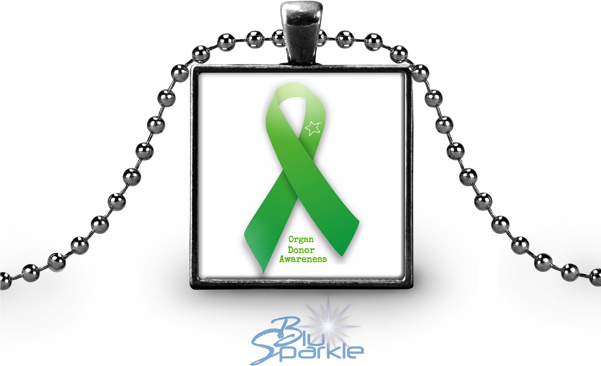Personalized Awareness Ribbon Square Pendants Clipart (2000x1600), Png Download