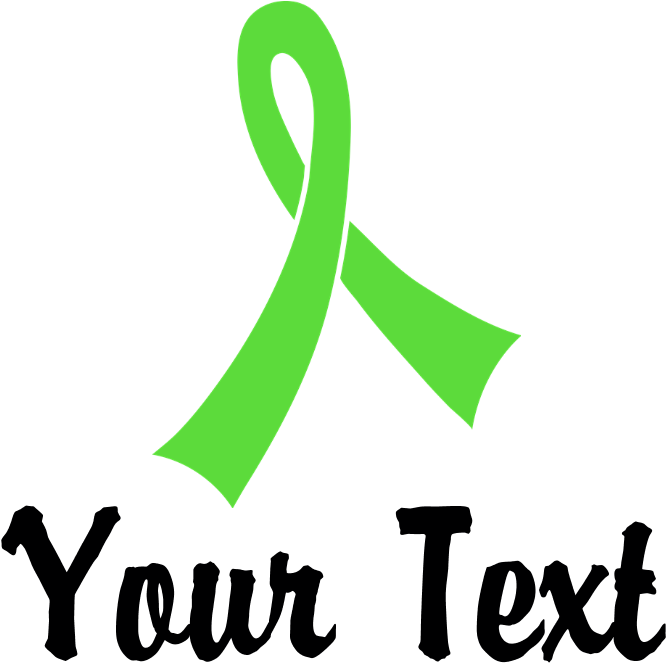 Personalized Lime Green Ribbon Awareness Cap Clipart (700x700), Png Download