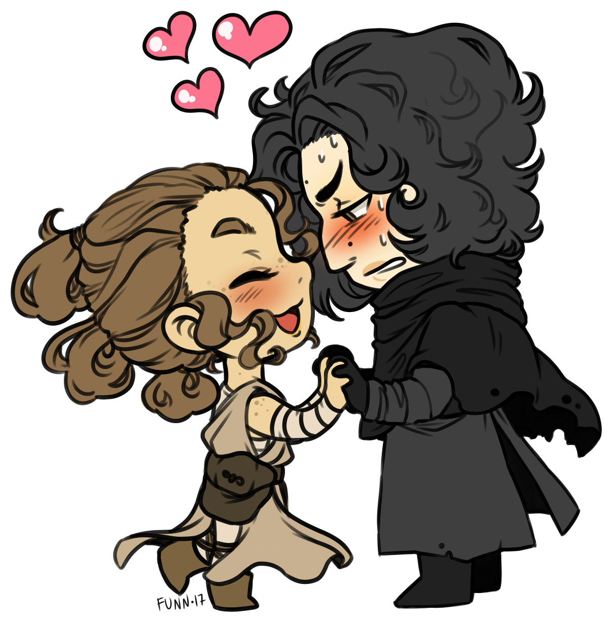 I Hate Reylo, But This Style Is The Cutest Chibi, Reylo Clipart (1350x1284), Png Download