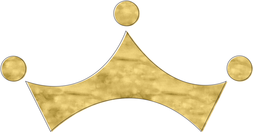 Crown-outline Clipart (1000x527), Png Download