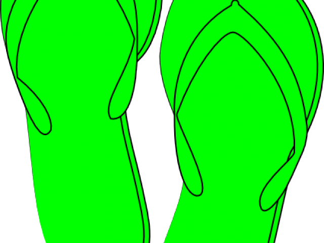 Green Clipart Flip Flop - Png Download (640x480), Png Download