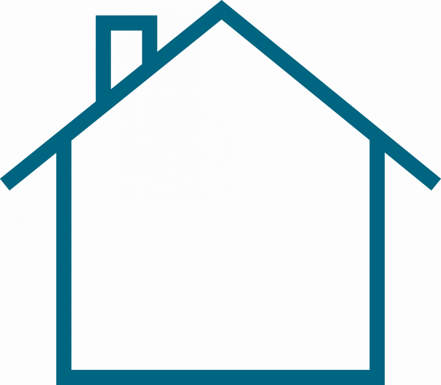 V2 Blue House Clipart (1832x1600), Png Download