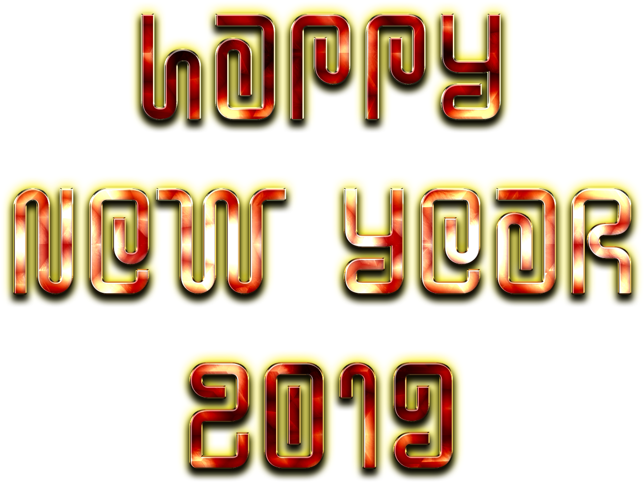 Happy New Year Png 2019 Transparent Free Png Clipart (1361x1092), Png Download