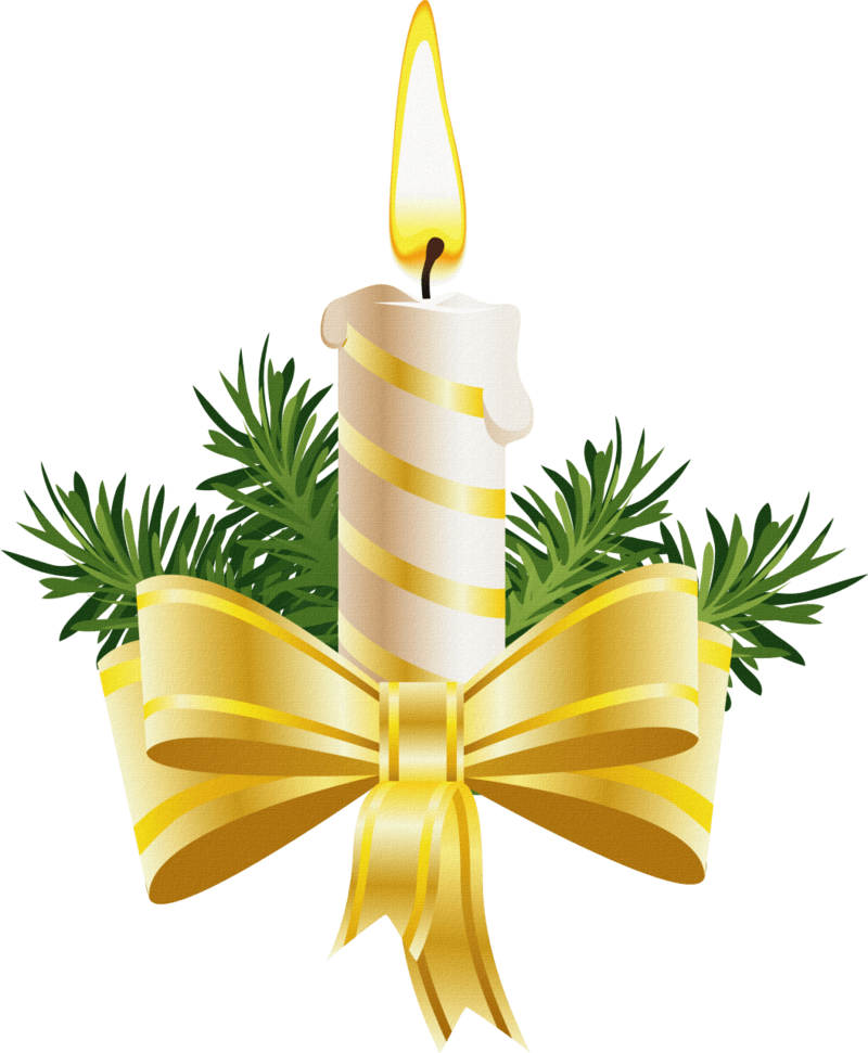 Christmas Candles Clipart (800x971), Png Download